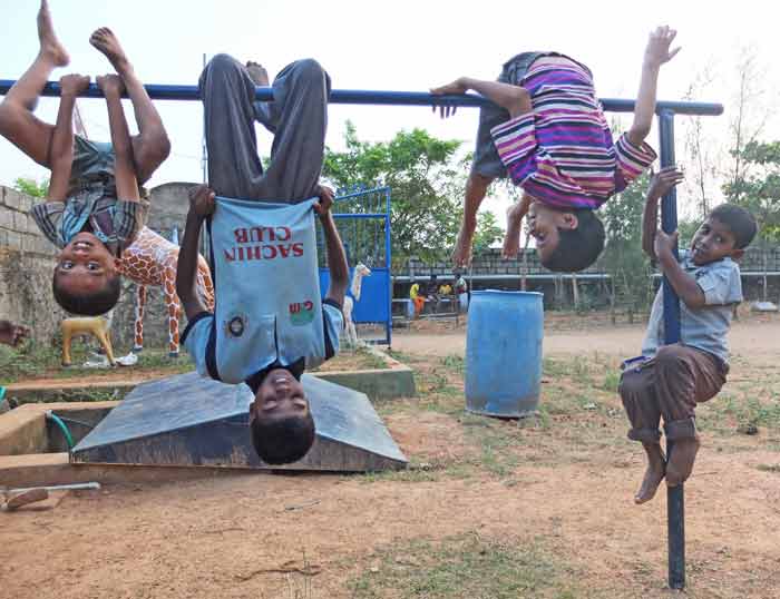 Boys on bar