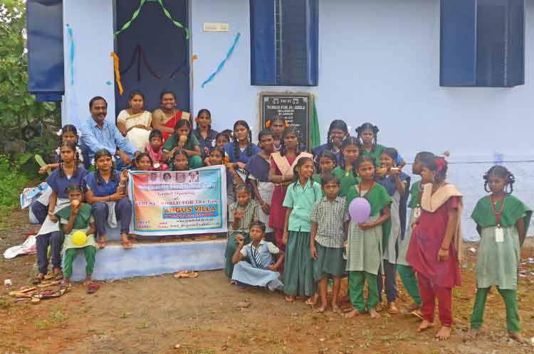 Girls at Opening of the Hostel